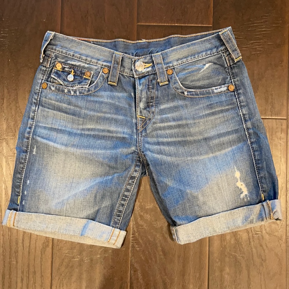 True Religion “Riley” Denim Jean Shorts